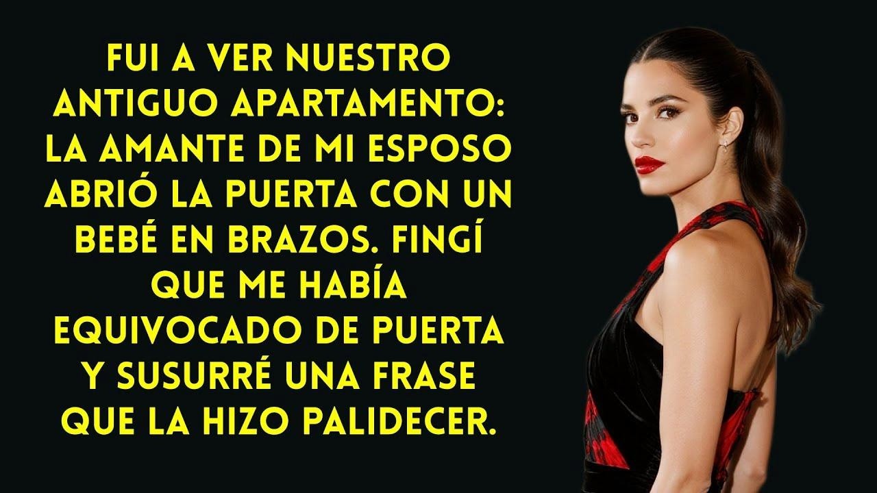 Fui a nuestro antiguo apartamento.La amante de mi esposo abrió con un bebé. Susurré algo y palideció