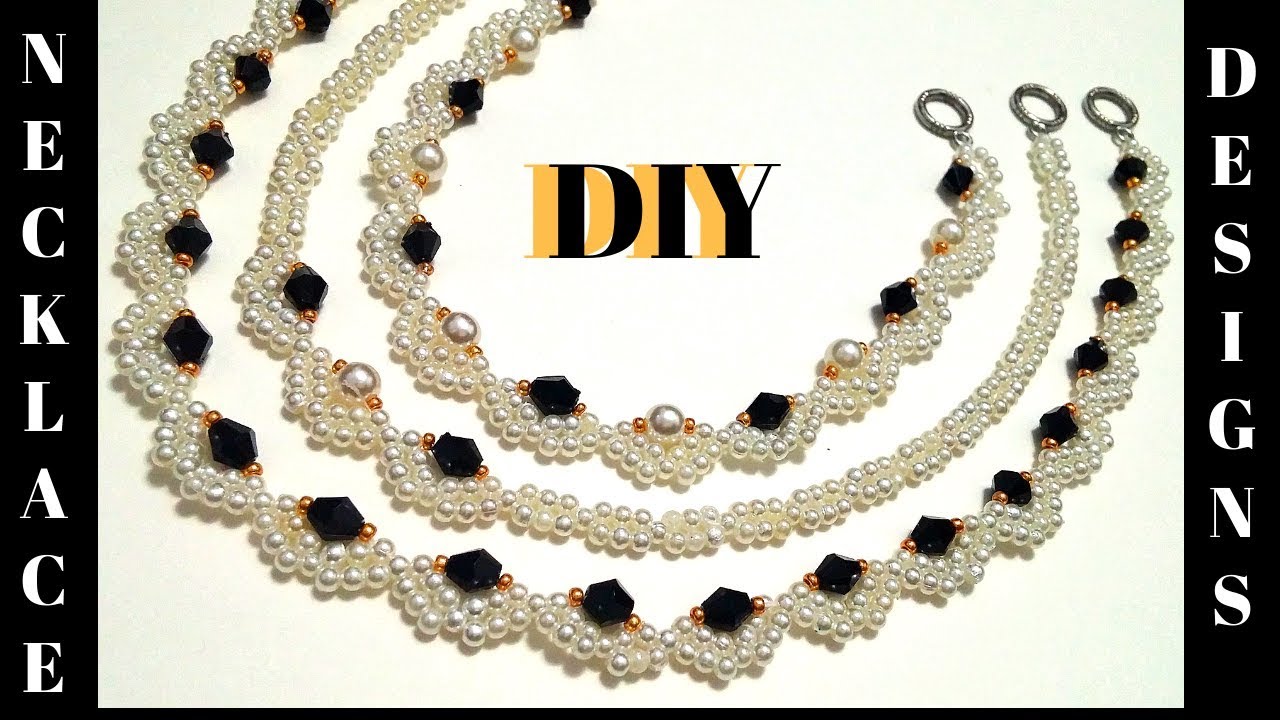diy necklace. Beaded necklace tutorial. How to make necklace