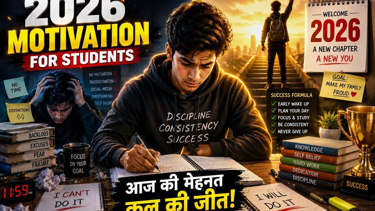2026 Motivation for Students | Study Hard Motivation | Board Exam Success 🔥