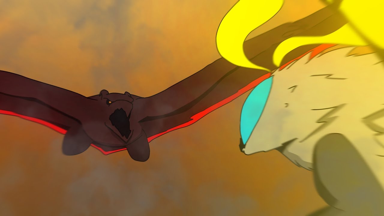 Rodan vs Mothra - Aerial Fight | 2D Animation