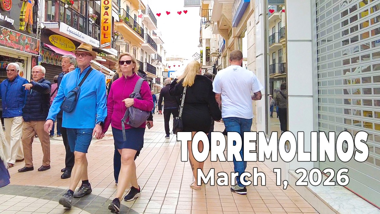 Torremolinos March 1, 2026 Town Walk Malaga Costa del Sol Spain [4K]