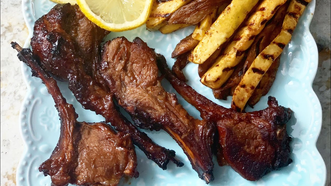 ريش مشوية في القلاية الهوائية .. وصفة صحية وسهلة وسريعة جدا 😋