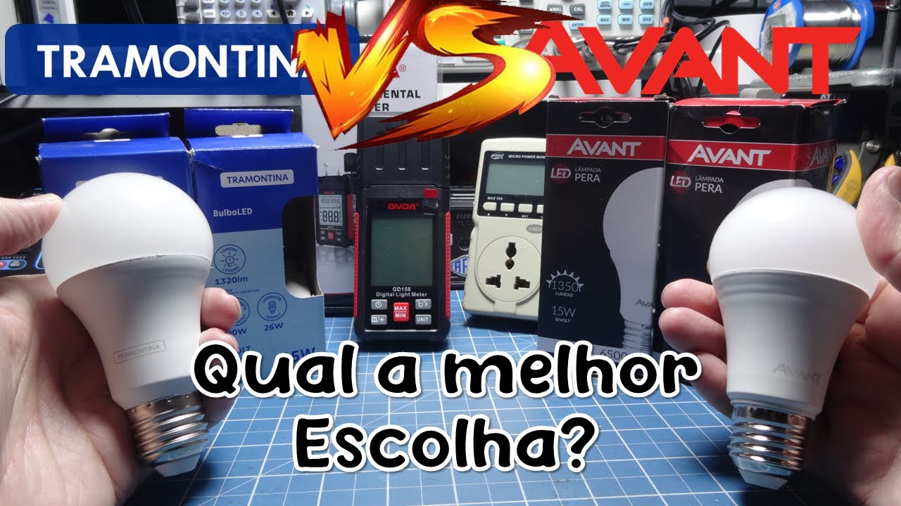 Lâmpada LED 15W - Avant ou Tramontina? Qual a melhor opção? Teste de consumo e iluminação