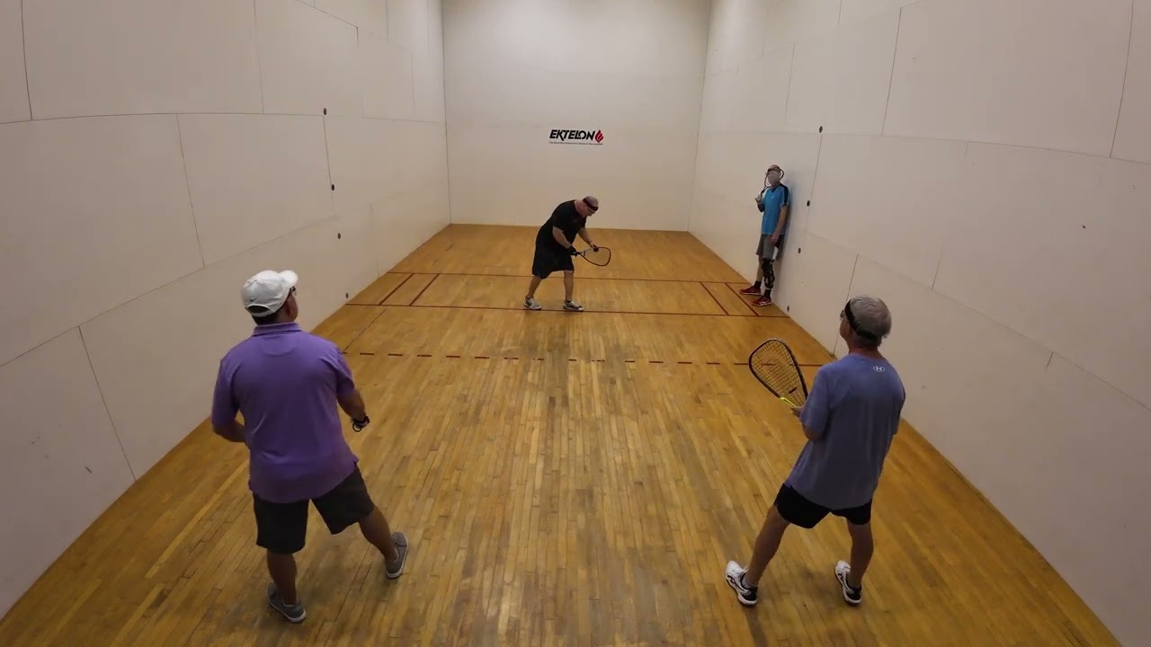 John & David vs Eric & Bill g3 #racquetball rear cam