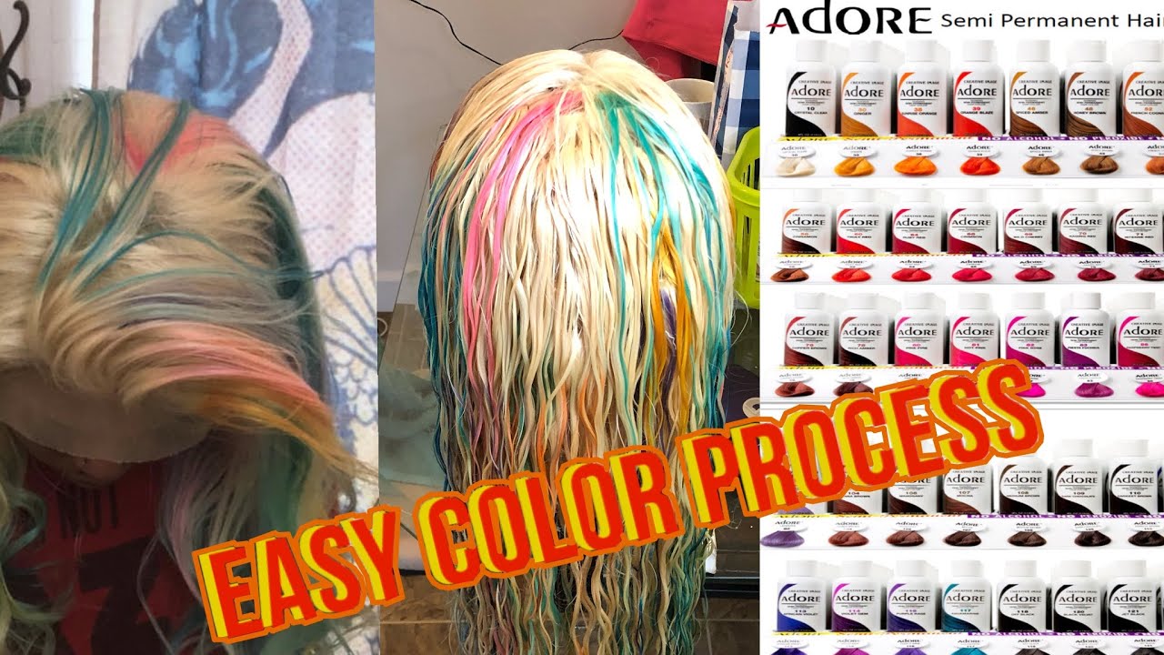 D.I.Y adore hair color on blonde wig