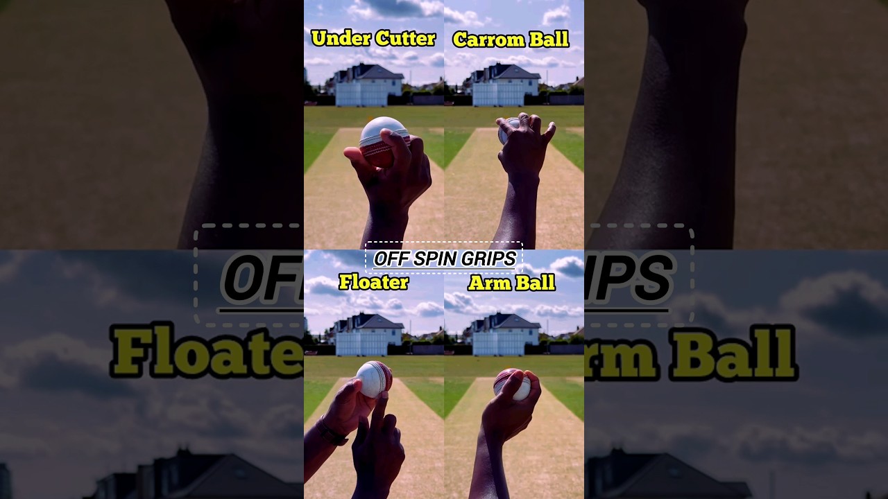 Off Spin bowling grips 😱🏏 Part-1 #cricket #cricketshorts #spinbowling #ytshortsindia