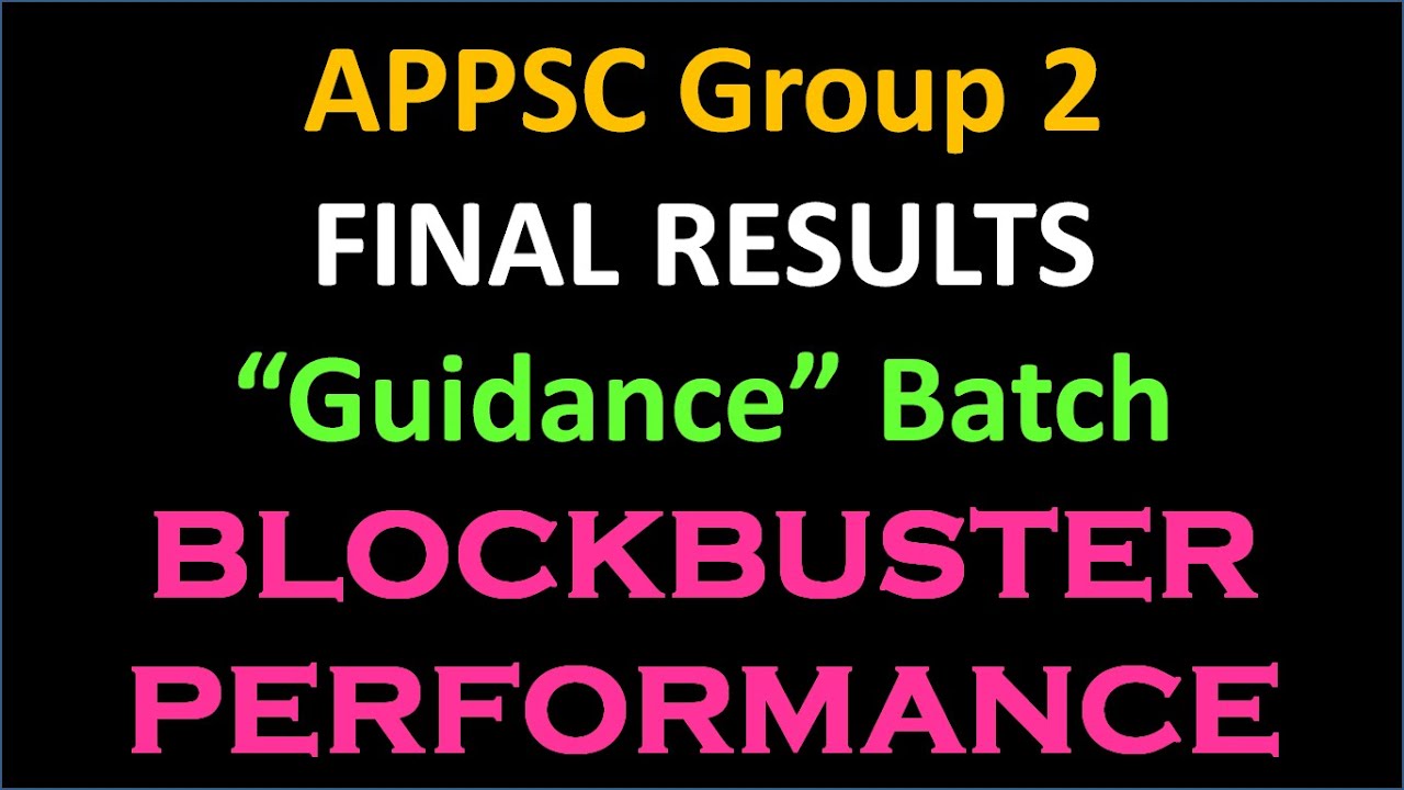 APPSC Group 1,2 Guidance Batch: BLOCKBUSTER PERFORMANCE