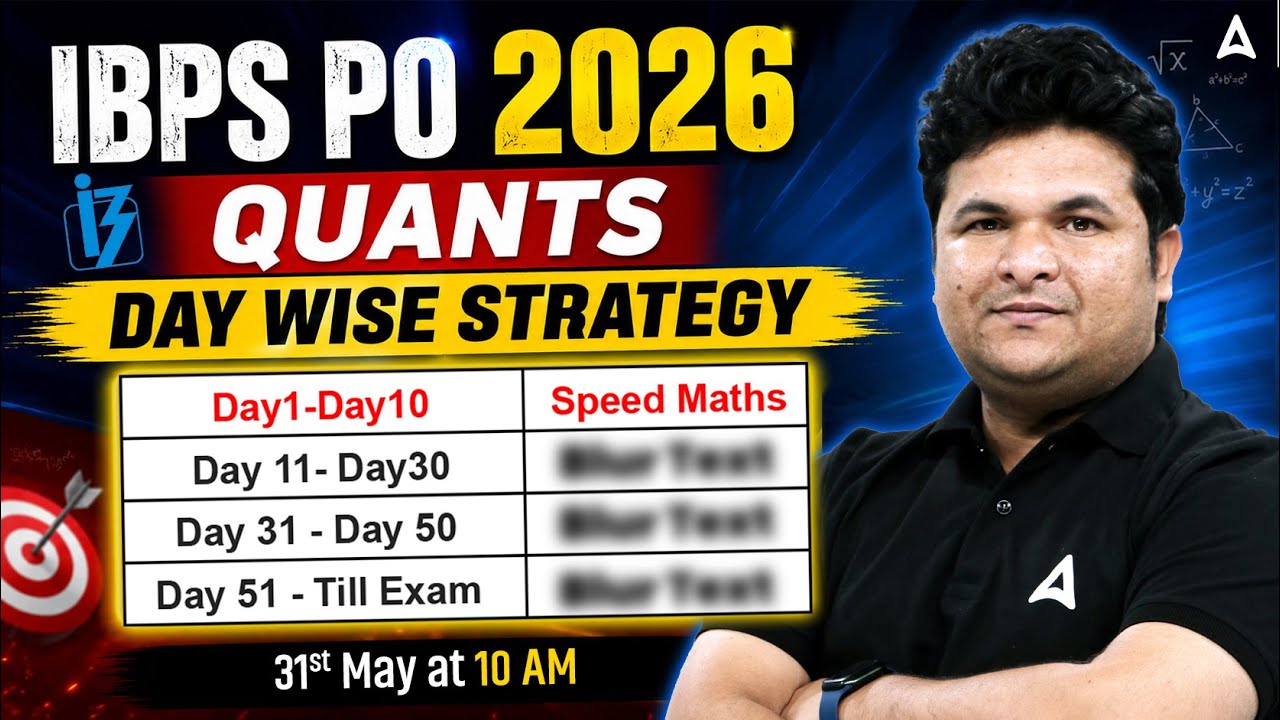 IBPS PO Quant 2026 | Day Wise Strategy | Important for Exam | By Shantanu Sir