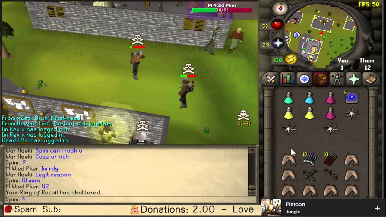 IanSpam: Riskfight: Dbow 1-tick: Oldschool RuneScape 2007 - His Nan's Sofa