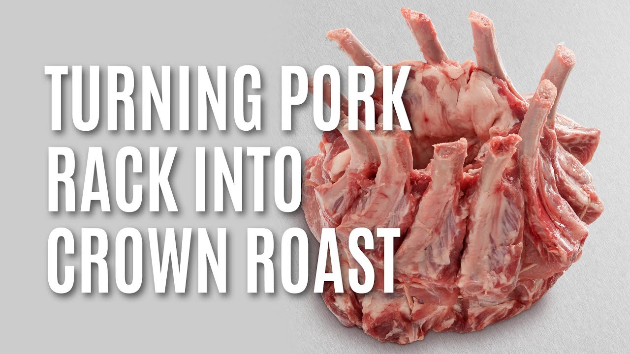 How to turn a Rack of Pork into a Crown Roast