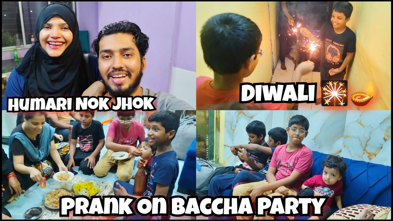 Prank on Baccha Party 😂 Bechare  | Inki Diwali He Khatam Nhi horhi ♥️ | Atik Heena Vlogs