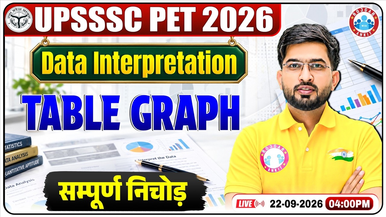 UPSSSC PET 2026 Maths | Table Graph DI Complete Revision | DI Short Trick + Questions | PET DI