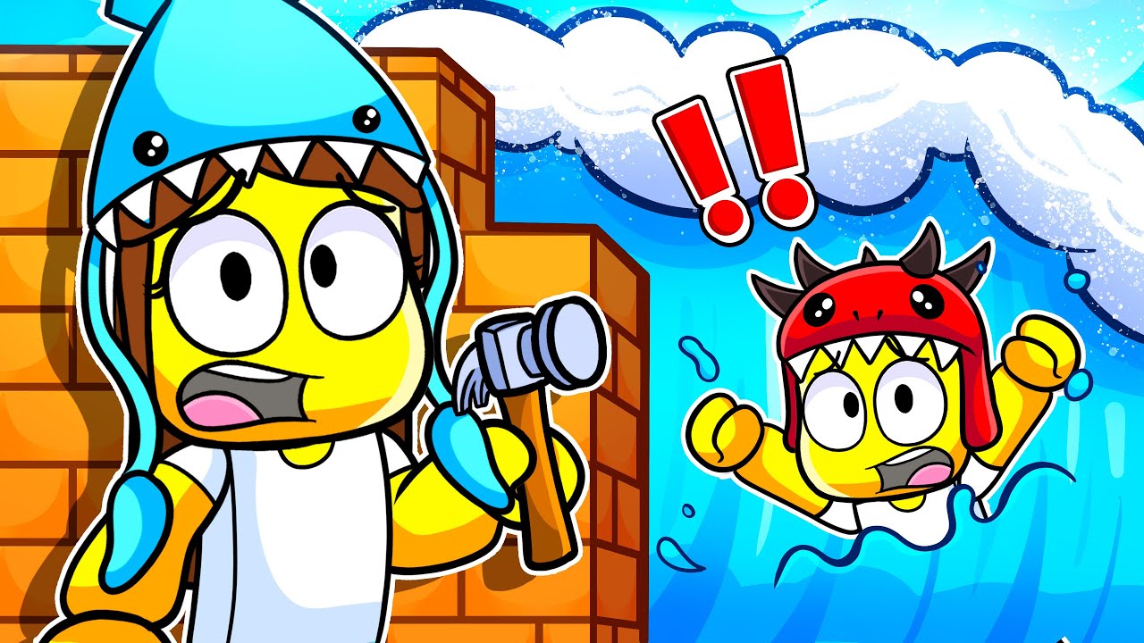Build to Survive 99 Nights in a TSUNAMI in Roblox!