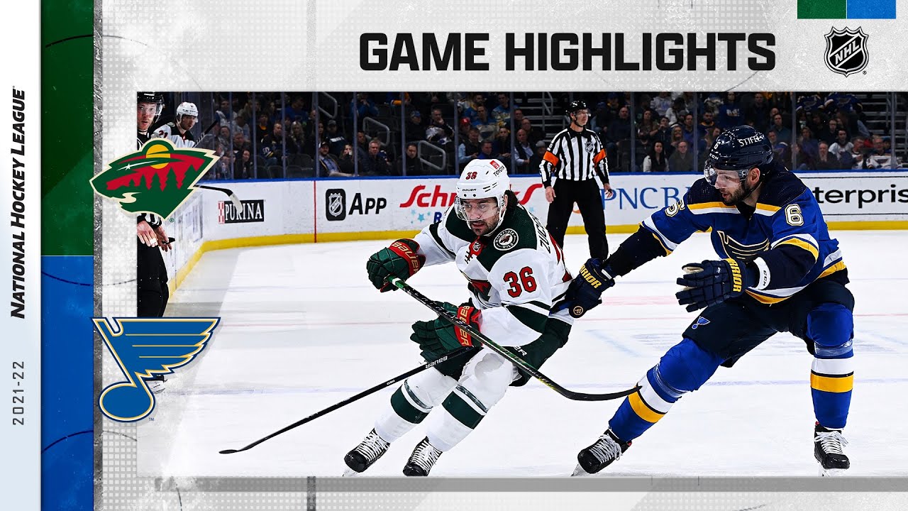 Wild @ Blues 4/8 | NHL Highlights 2022