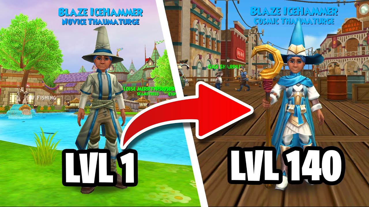 Wizard101: Уровень с 1 по 140 за 10 минут...