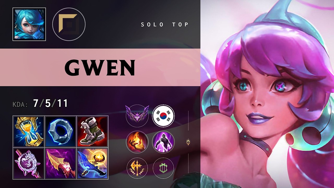 Gwen Top vs Camille - KR Master Patch 26.11