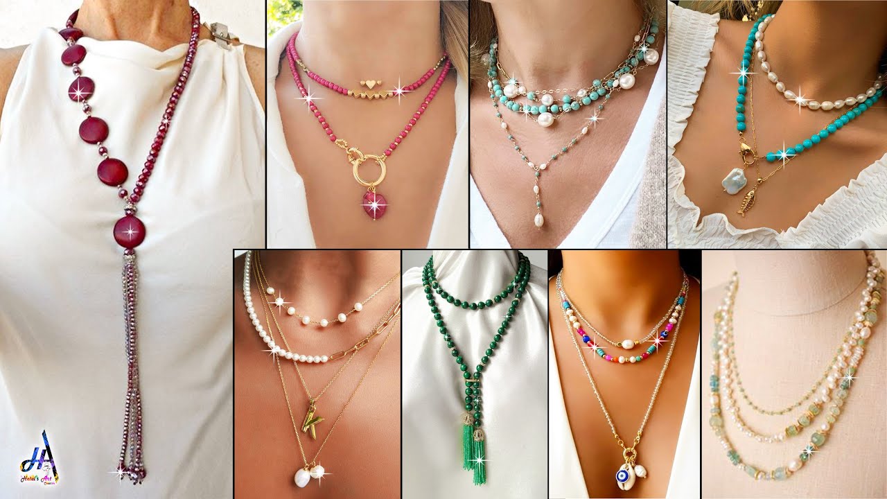 Fashion DIY! ❤️ #Cute #Love #Easy Necklace Suitable On CropTops, GownDresses, Sarees Etc.