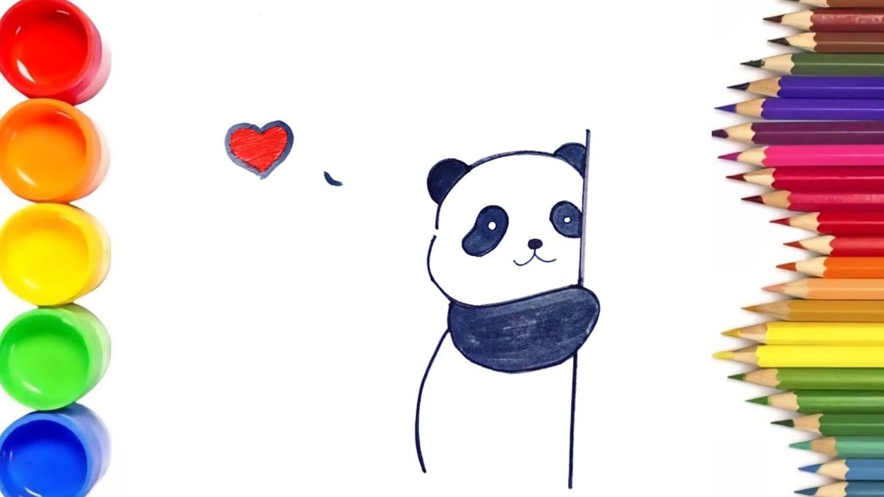 How to draw cute Panda | Panda drawing step by step | Art sketches 