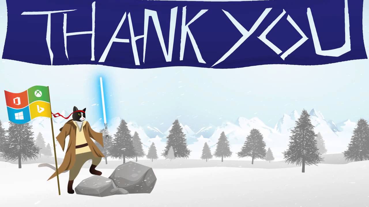 Ninja Cat on Tauntaun - Microsoft Video