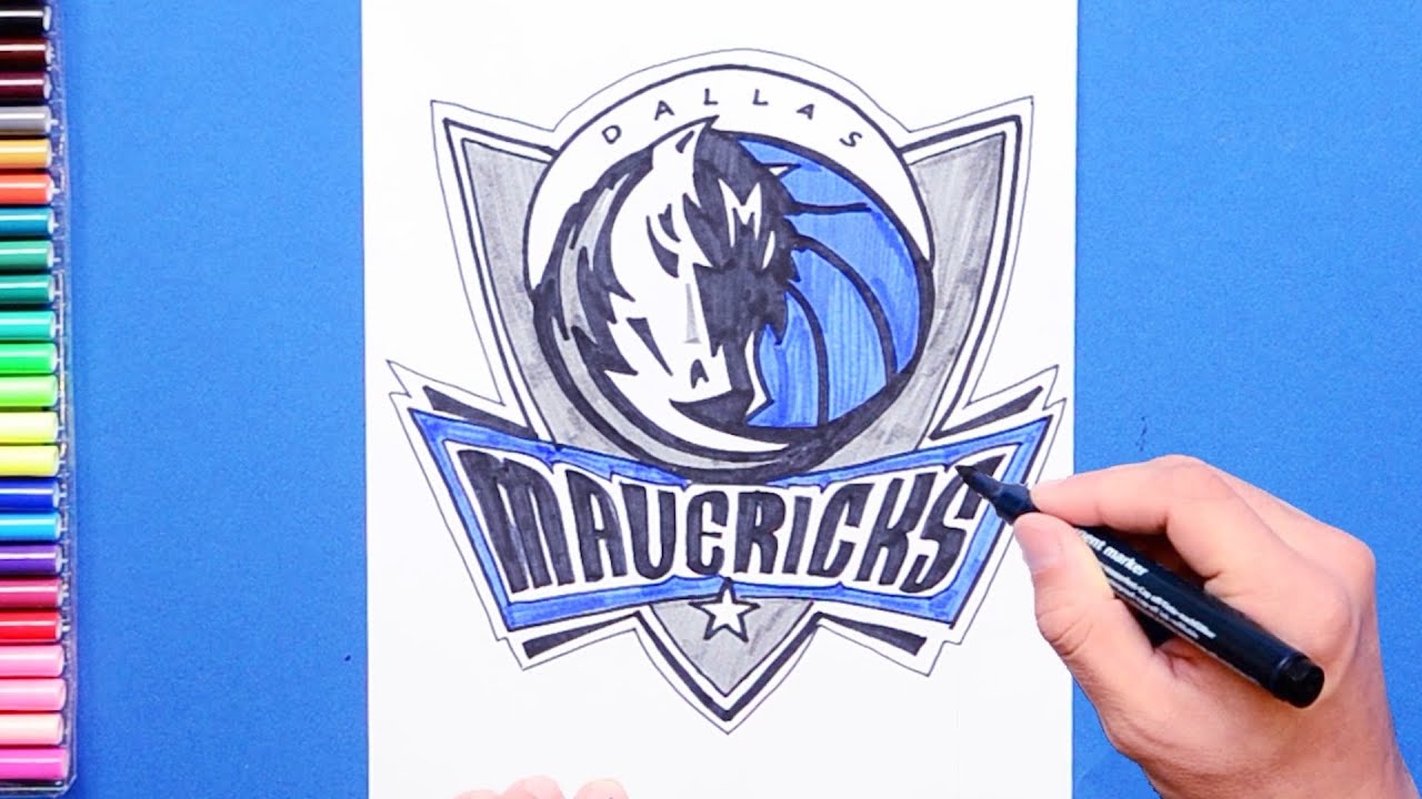 How to draw the Dallas Mavericks (NBA Team)