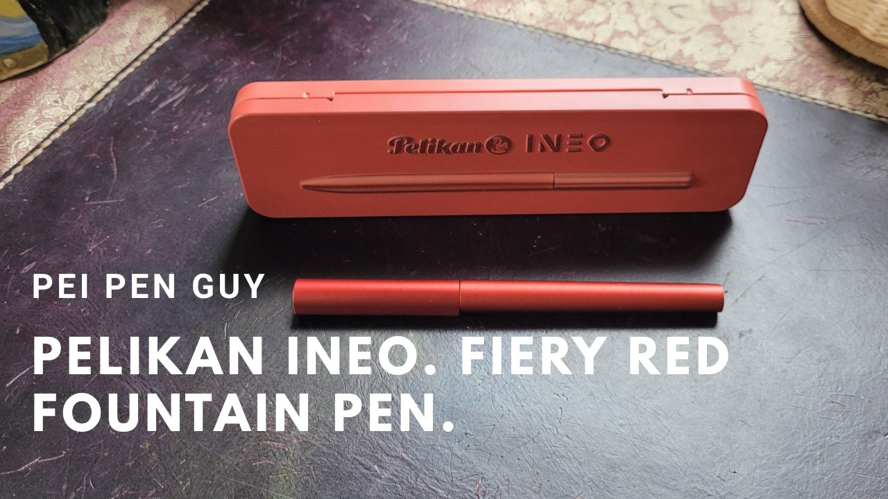 Pelican Ineo. Огненно-красная перьевая ручка.