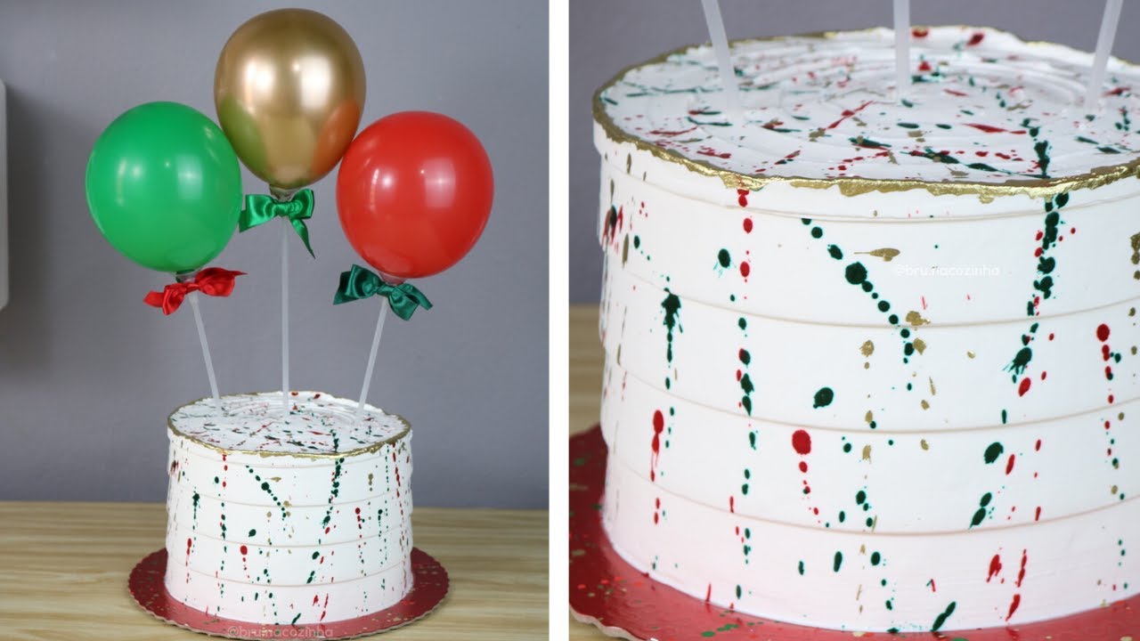 DECORAÇÃO BOLO RESPINGADO - BALLOON CAKE RESPINGADO - Bru a Cozinha