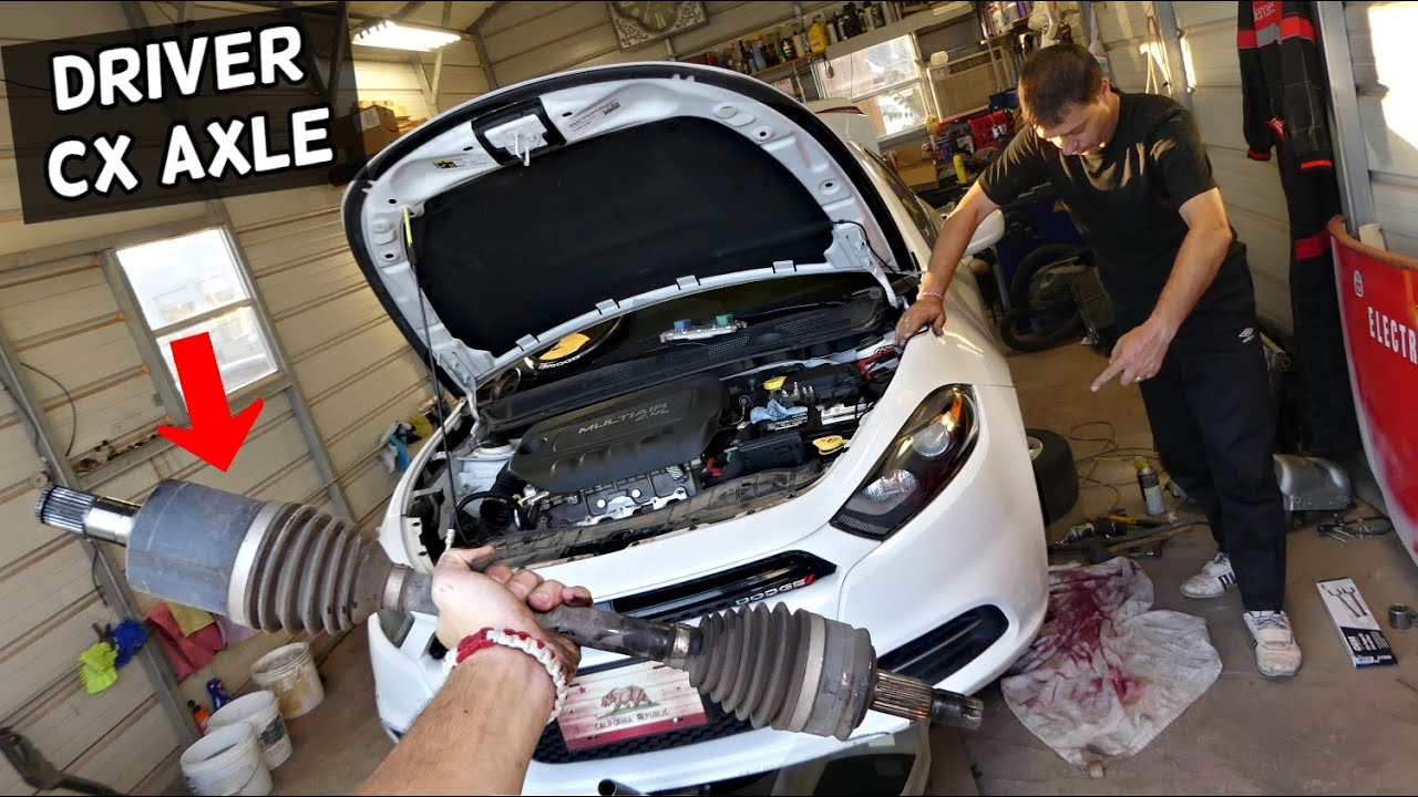 CV AXLE DRIVER SHAFT REPLACEMENT REMOVAL DRIVER SIDE DODGE DART, CHRYSLER 200