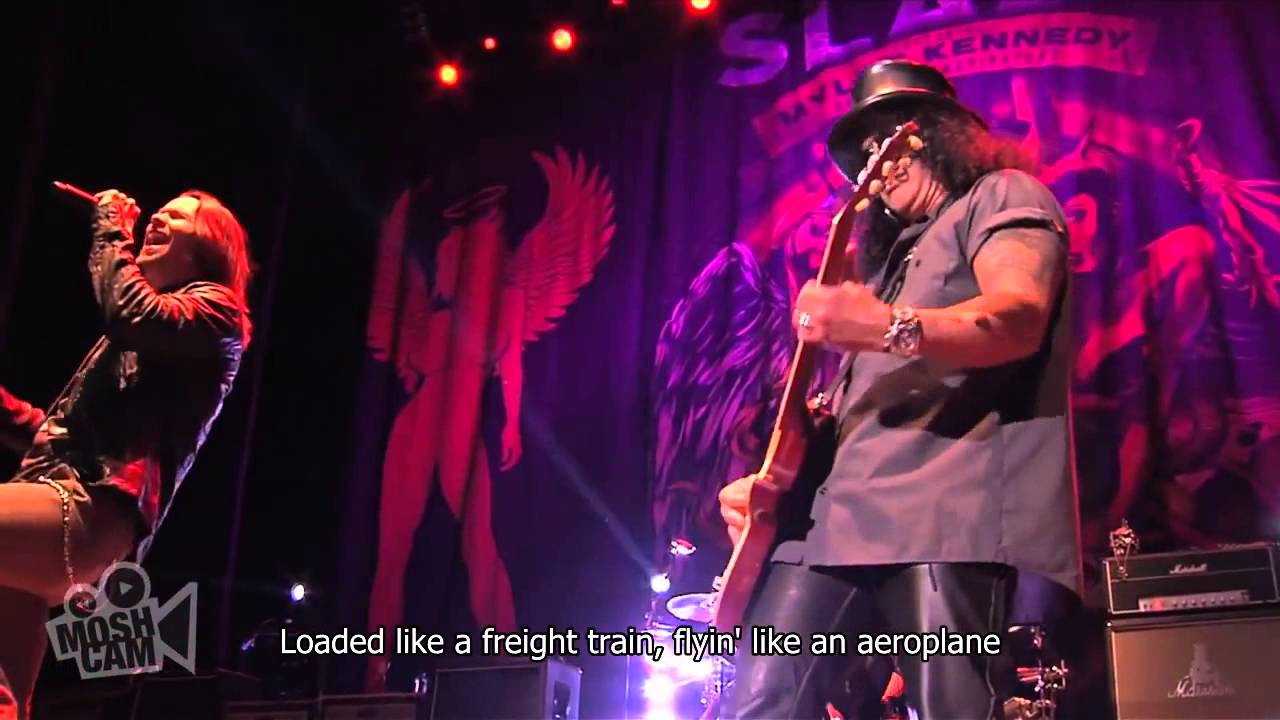 Slash ft Myles Kennedy & The Conspirators - Nightrain Live Lyrics