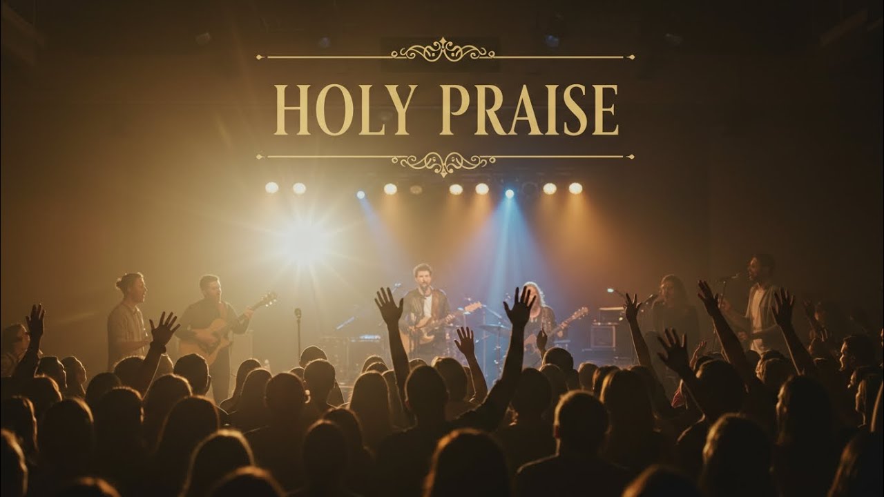 Holy Praise Worship Music -  He will See The Light Of Life - Lyrics Video / #worshipmusic 