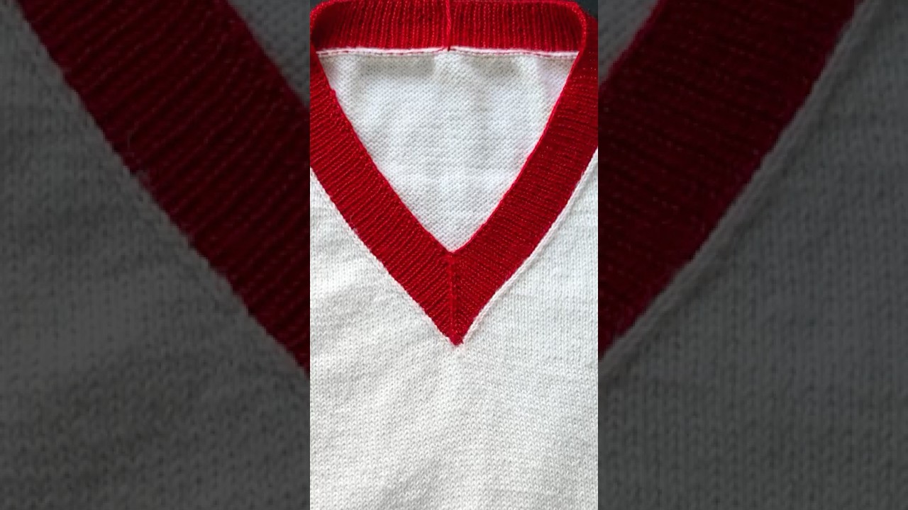 How to Knit Centre V-Neck Ribbing
