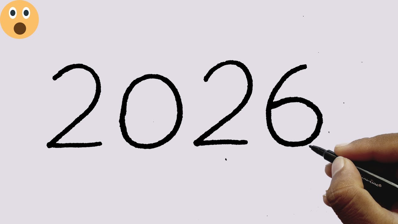 Как нарисовать красивые картинки из числа 2026 всего за 10 минут | Пошаговый урок