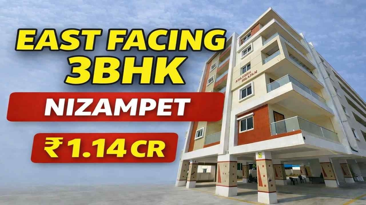 1780 SFT East Facing 3BHK in Nizampet | Ready to Move | HMDA Approved | ₹1.14 Cr | Miyapur Side