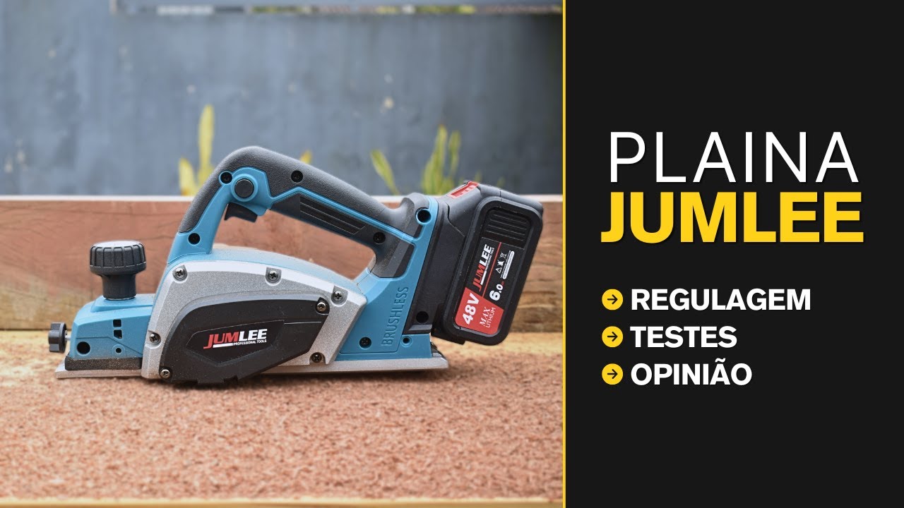 Plaina manual a bateria JUMLEE - Testes e opinião