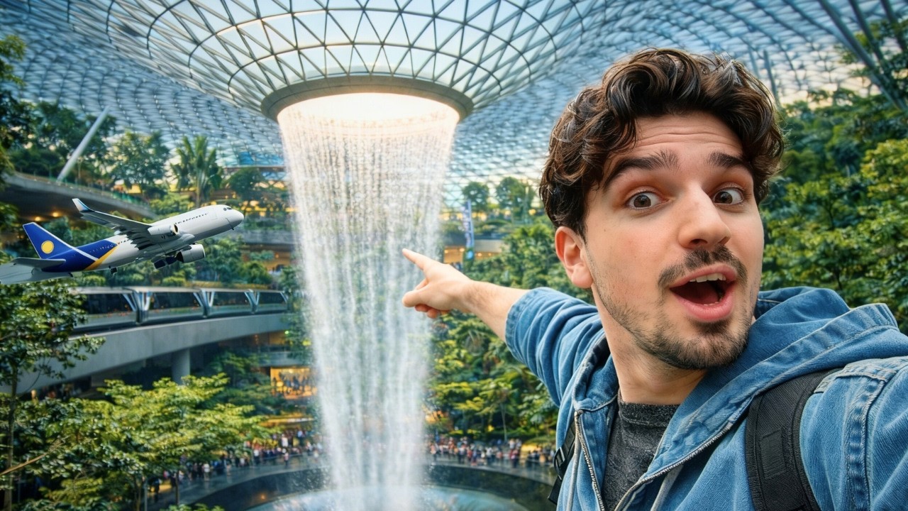 Vado nell&rsquo;Aeroporto pi&ugrave; BELLO del MONDO&hellip; ed &egrave; Follia 🤯 ( Singapore ) 🇸🇬