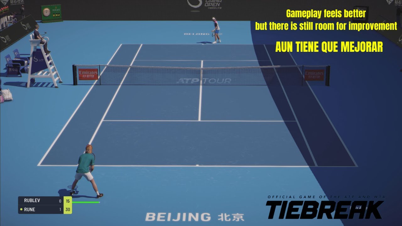 TIEBREAK | Andrey Rublev VS Holger Rune | BEIJING | Rallies and Movements feel better | Gameplay