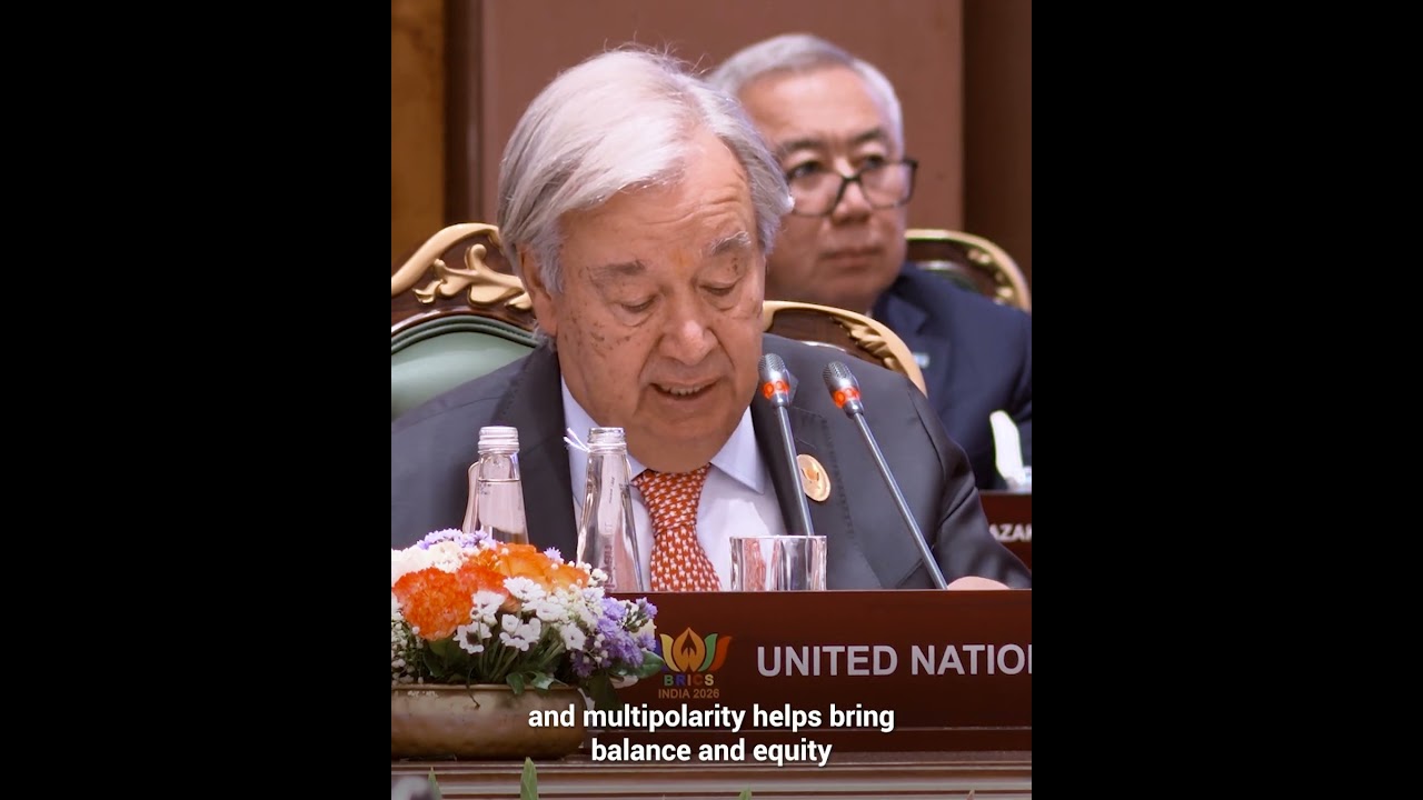 Secretary-General Addresses the #BRICS Summit in #India #bricssummit2026