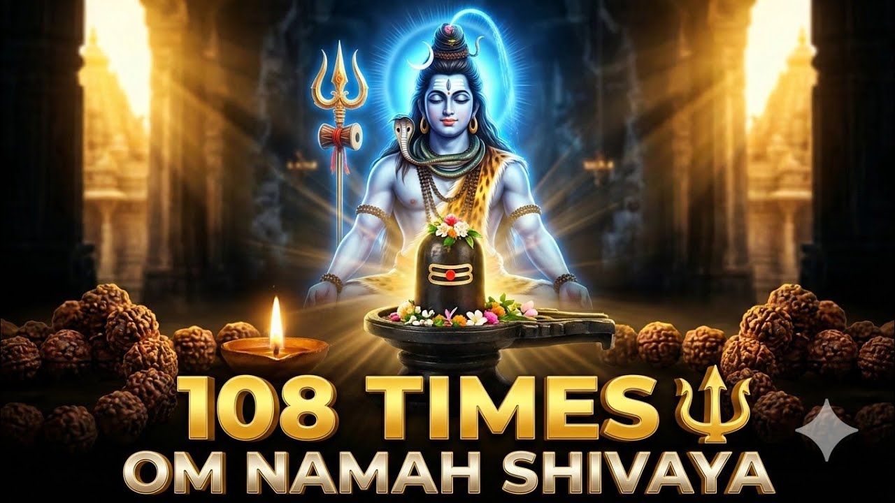 Om Namah Shivaya 108 Times 🔱 Powerful Shiva Mantra Chant | Male Voice | Remove Negative Energy