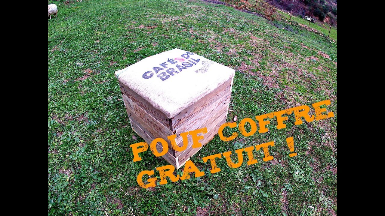 POUF COFFRE EN PALETTE GRATUIT