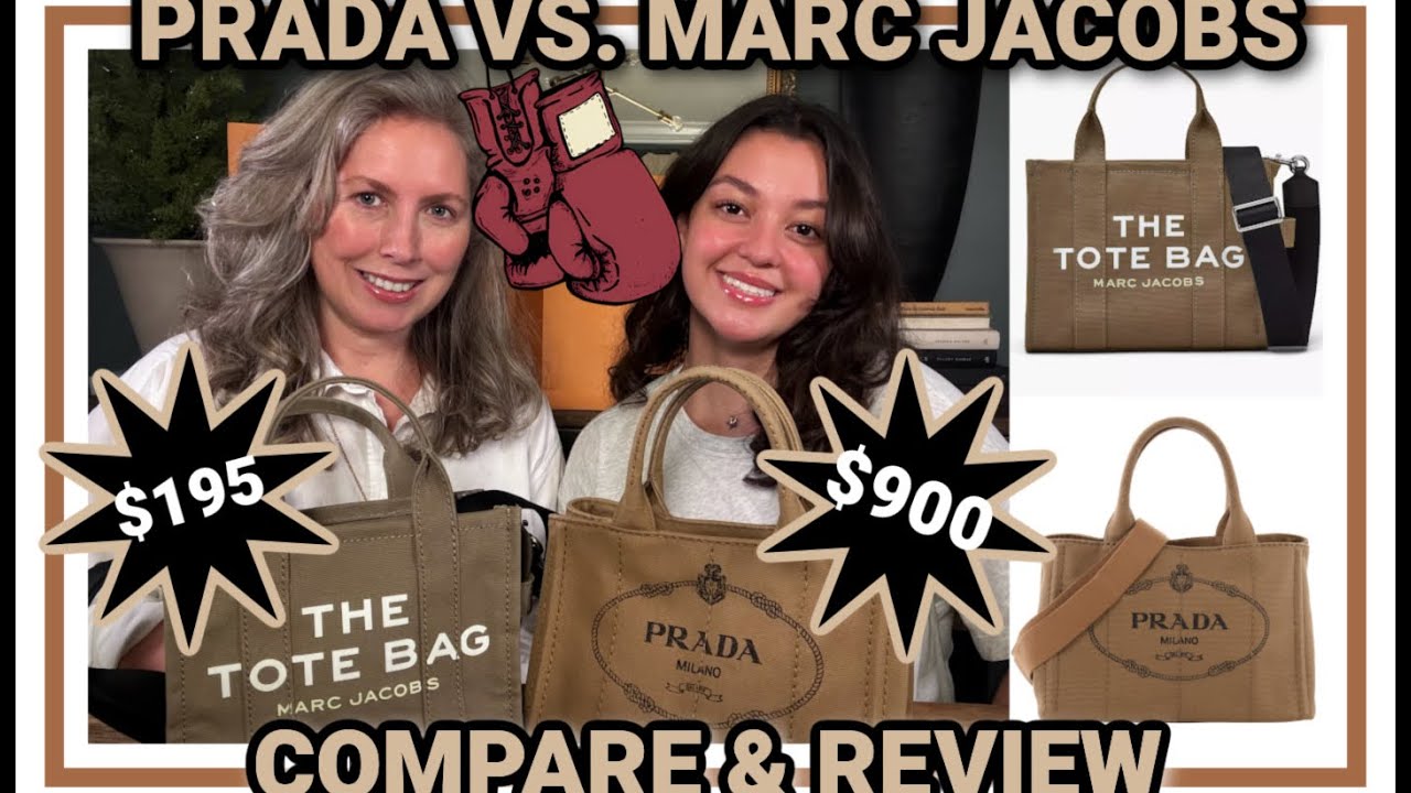 Mother Daughter Tote bag Showdown: Small Marc Jacobs vs. Prada Canapa crossbody! Worth the money?