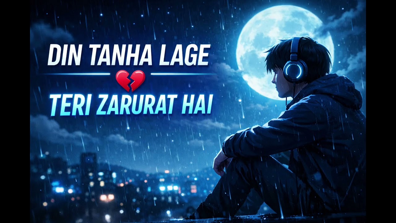 Din Tanha Lage – Teri Zarurat Hai 💔 | Sad Hindi Lofi Song l Relaxing Lofi Beat