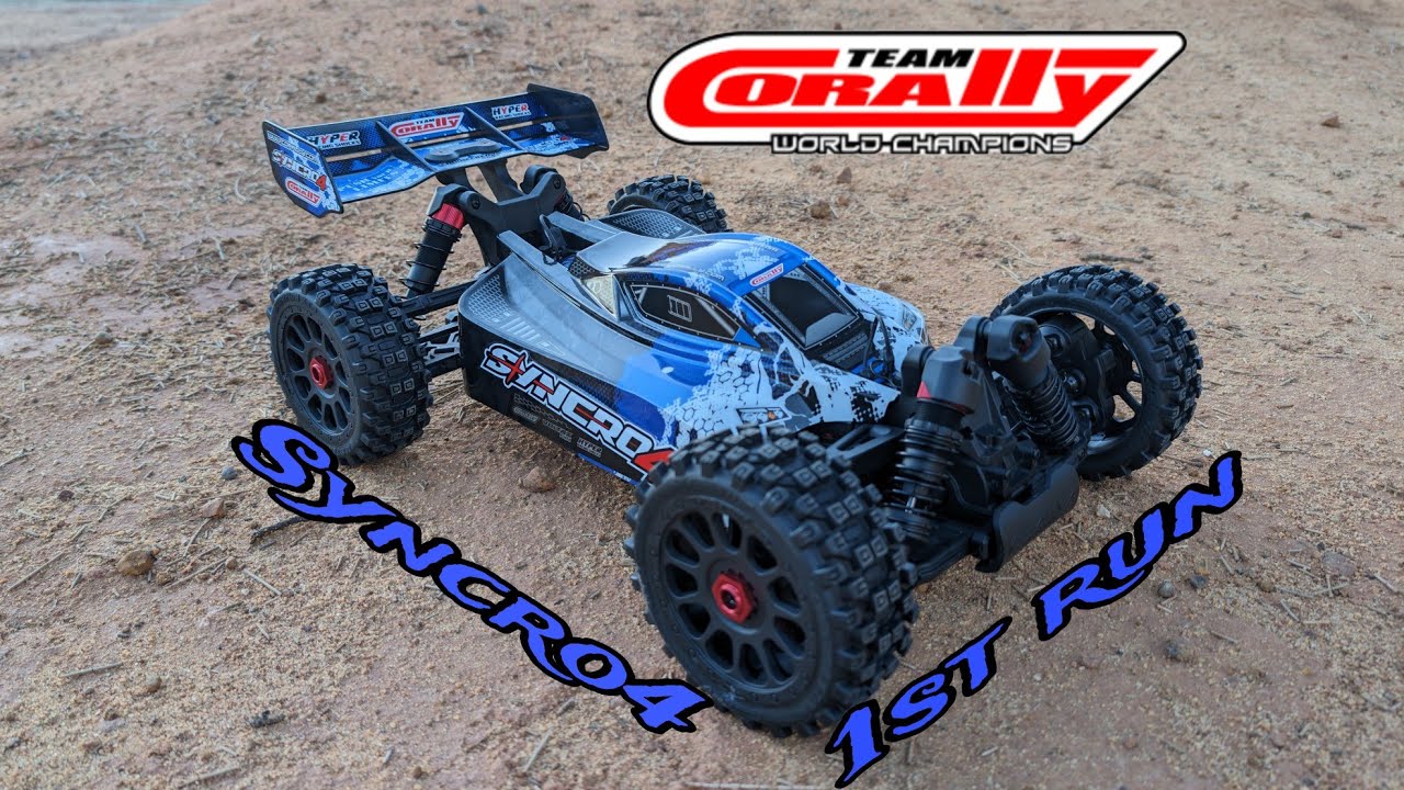 Команда Corally Syncro4 1-й запуск... лучшая 4-х колесная коляска, которую вы можете купить!!