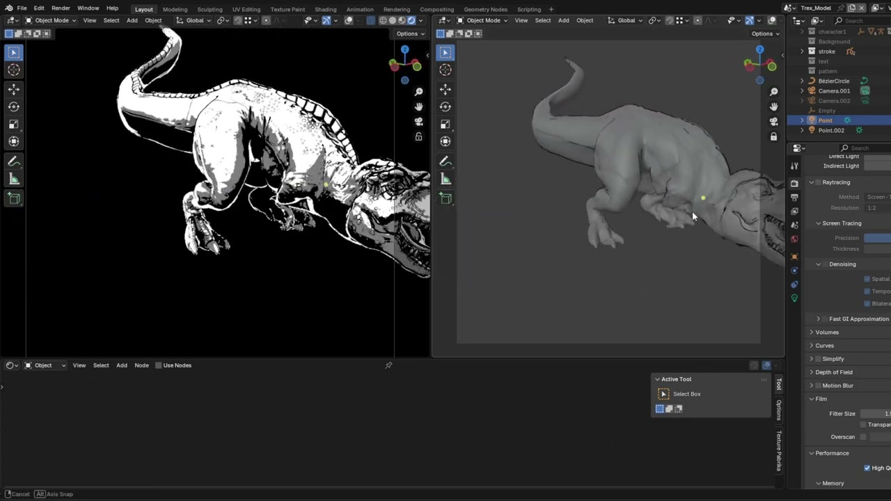 Stylized 3D T-Rex