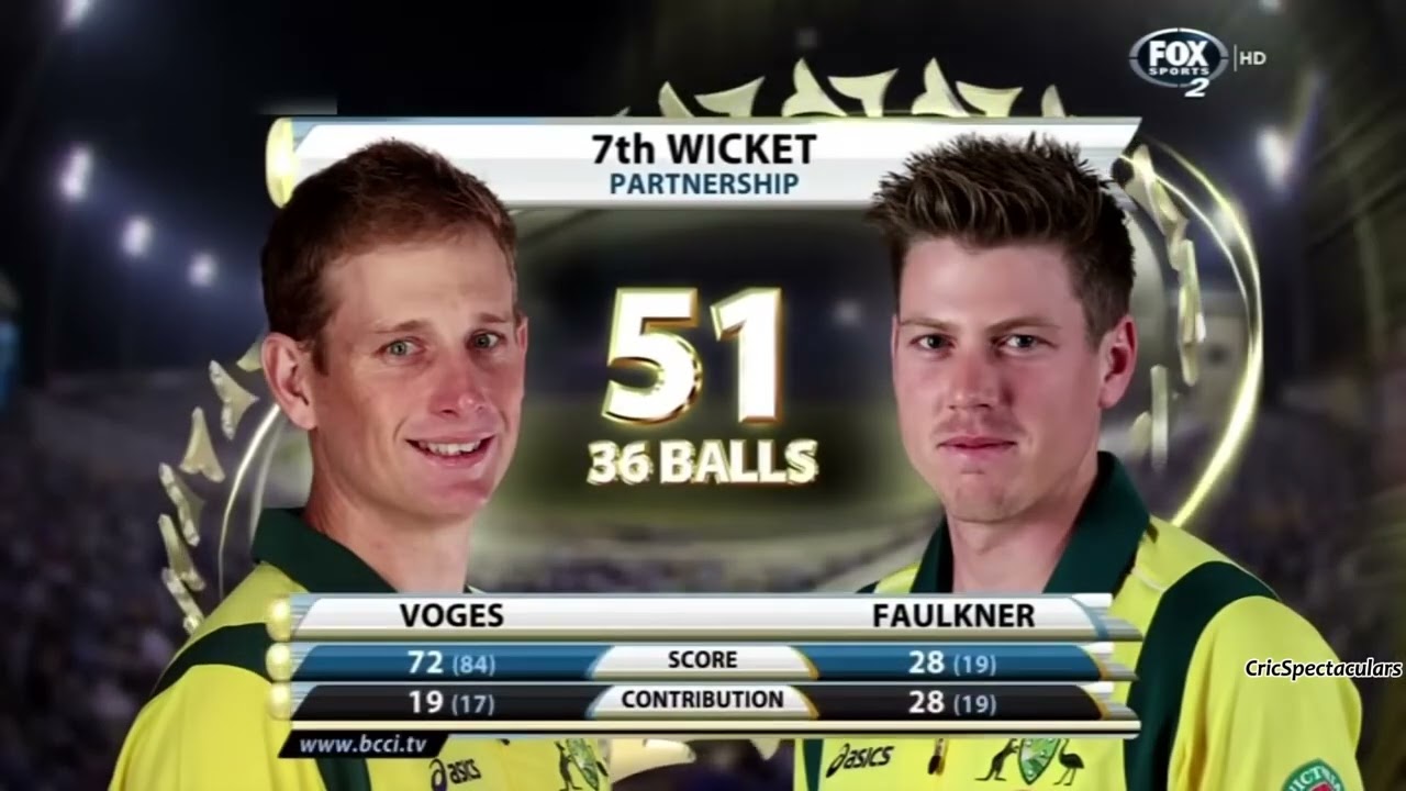 James Faulkner 64  29 vs India 3rd Odi 2013 , Mohali Extended Highlights