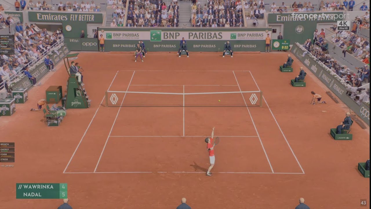 Tennis Elbow 4 [ PS5 ] - WAWRINKA vs NADAL @ Roland Garros 2016