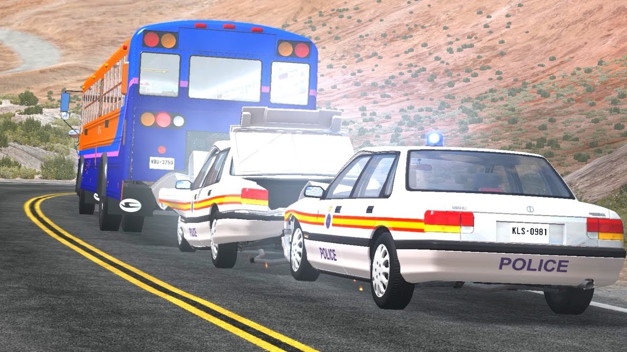 BeamNG Drive - CRAZY POLICE CHASES #1