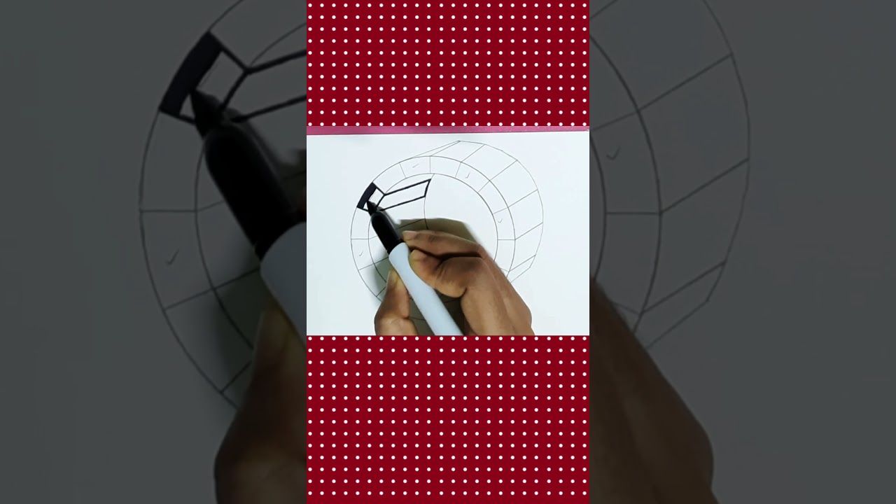3D trick art on paper round ring|| Amazing 3D art  #shorts  #youtubeshorts  #shortsvideo
