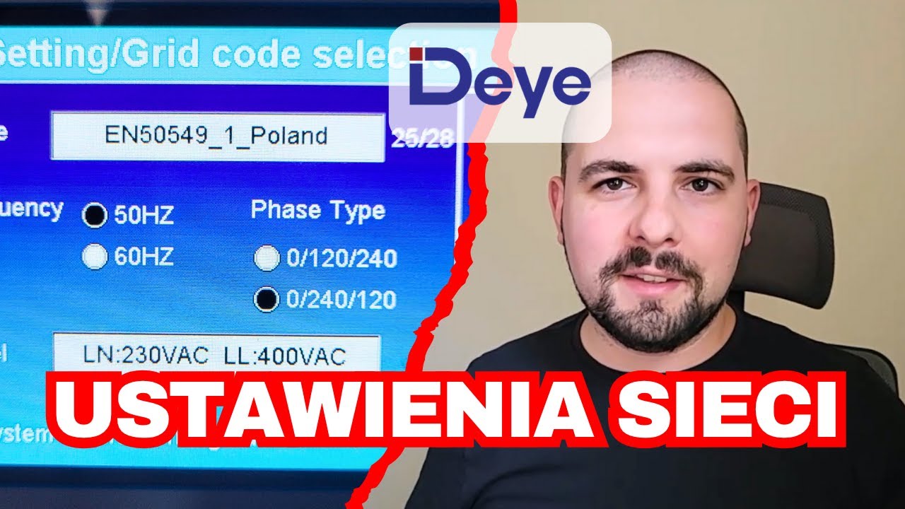 ⚡ Jakie ustawienia sieci dla falownika? ⚡ Mikroinstalacja. Na przykładzie Deye. Grid Settings.