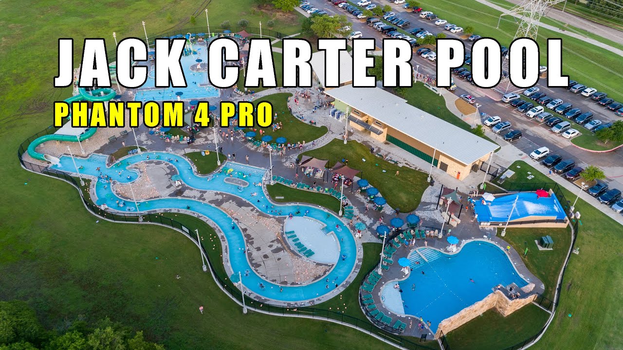 Jack Carter Pool/Water Park, Plano, TX Aerial Drone 4K Video | Phantom 4 Pro