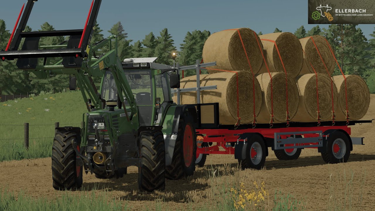 #ls22 Timelapse vom Stroh   Ballenfahren auf der Ellerbach  🐄🚜#2
