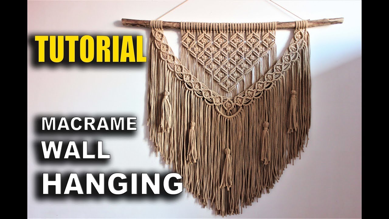 Tutorial Macrame Wall Hanging exclusive by MACRAMESSAGE | Easy DIY |